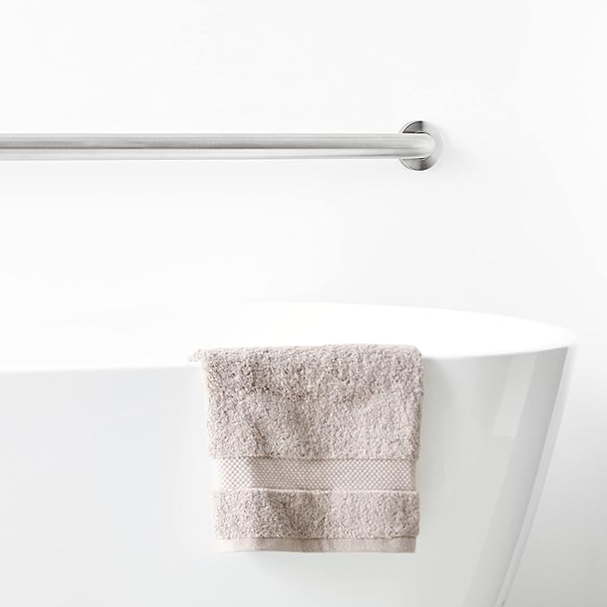 Amazon Basics Bathroom Handicap Safety Grab Bar, 42 Inch Length, 1.5 Inch Diameter, Holds up to 500LBs, ADA Compliant, Stainless Steel