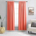 DONREN Coral Blackout Curtains Rod Pocket Curtain Panels -Thermal Insulated Curtains for Living Room (42 W x 84 L Inch,2 Panels)