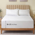 LuxClub 4 PC Extra Deep Pocket Queen Sheet Set, Deep Pockets Wrinkle Free Cooling Bed Sheets Hotel Bedding for Women, Men, Includes 1 Fitted Sheet, 1 Flat Sheet and 2 Pillowcases- White