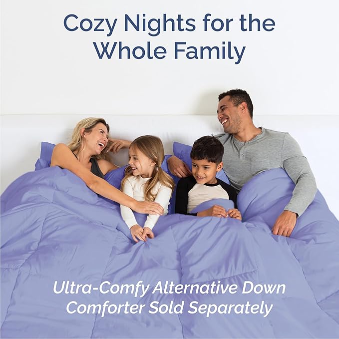 Queen 6 Piece Sheet Set - Cooling, Comfy & Breathable - Hotel Luxury Bedding, Includes Fitted Sheet for Women, Men, Kids & Teens - 1 Flat, 1 Fitted Sheet, 4 Pillowcases with Deep Pockets - Lavender