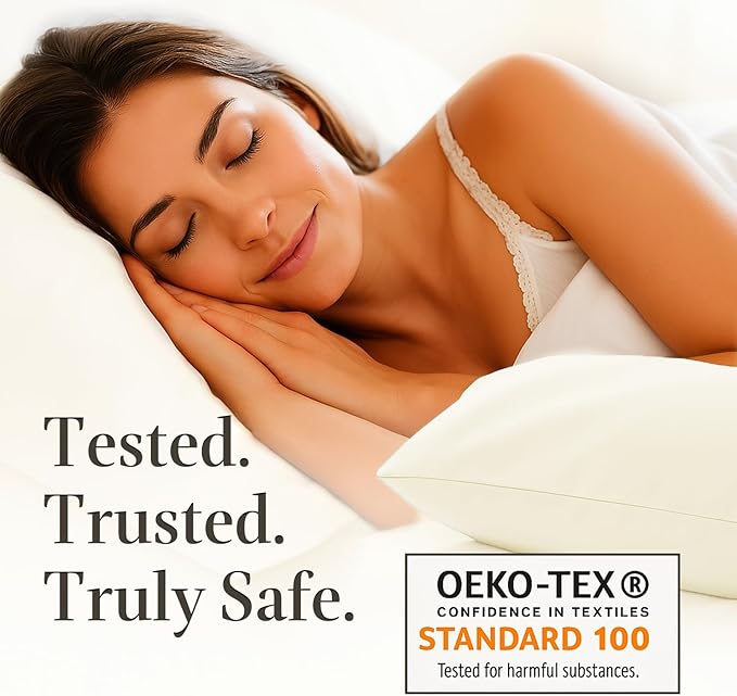 Hyde Lane Luxury 1000 Thread Count 100% Cotton Sheets | Very Soft & Thick - Fits Upto 20" Mattress | Sateen Weave Bed Sheets 18" Deep Pocket- 4 PC Sheet Set (Ivory/Cream, King)
