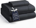 Casa Platino Twin Bed Sheet Set, Pre-Washed Twin Sheets Set, 3 Piece Set, Ultra Soft & Breathable Sheets, Brushed Microfiber Bedding with 15-Inch Deep Pockets, Bunk Bed Sheets – Black