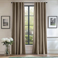 Lazzzy Velvet Blackout Curtains Thermal Insulated Room Window Drapes Super Soft Luxury Curtains for Living Room Bedroom Rod Pocket 2 Panels, Light Taupe, 52" W x 108" L