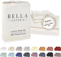 Bella Coterie Luxury Bamboo Viscose Cal King Size Sheet Set | 100% Organically Grown | Ultra Soft | Cooling for Hot Sleepers | 18" Deep Pocket [Ivory]