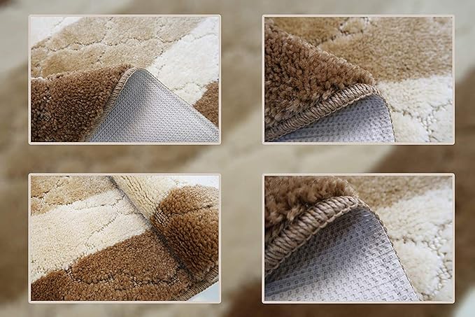 Custom Length Hallway Runner Rug,Slip Resistant,Trellis Beige, 26 Inch X 4 feet, Doormat, Sold and Priced Per Foot