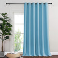 NICETOWN Blackout Curtains & Drapes - Privacy Thermal Efficiency Backdrop Curtains for Bedroom Room Divider Living Room Patio Sliding Glass Door, Wide 80 x Long 144 inch, Teal Blue, 1 Panel