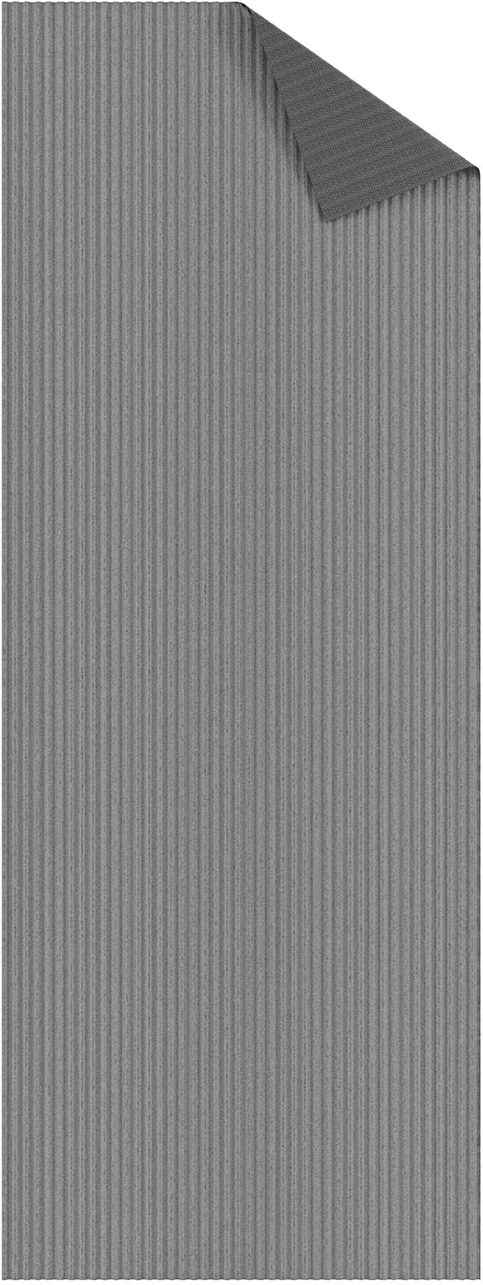 Ottomanson 3'11" x 32' Hallway Runner with Scraper Pile - Extra Durable Non-Slip Rug Mat for Indoor & Outdoor Use - Ideal for Kitchen, Entryway & Garage - High-Traffic Carpet, Gray