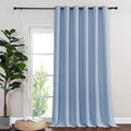 NICETOWN Blackout Curtains & Drapes - Privacy Thermal Efficiency Backdrop Curtains for Bedroom Room Divider Living Room Patio Sliding Glass Door, Wide 80 x Long 144 inch, Vintage Blue, 1 Panel