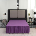 Bed Skirt King Size Ruffled Bed Skirt with Split Corners, King Bed Skirt 14 Inch Drop, King Size Bed Skirt Grape for Ruffled Bed Skirt with Split Corners, Bed Skirt King Size