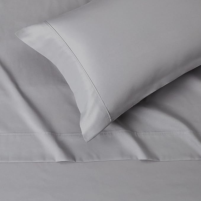 Amazon Basics Lightweight Super Soft Easy Care Comfortable Microfiber 3 Piece Bed Sheet Set with 14-inch Deep Pockets, Twin XL, Dark Gray, Solid (Pack of 4)