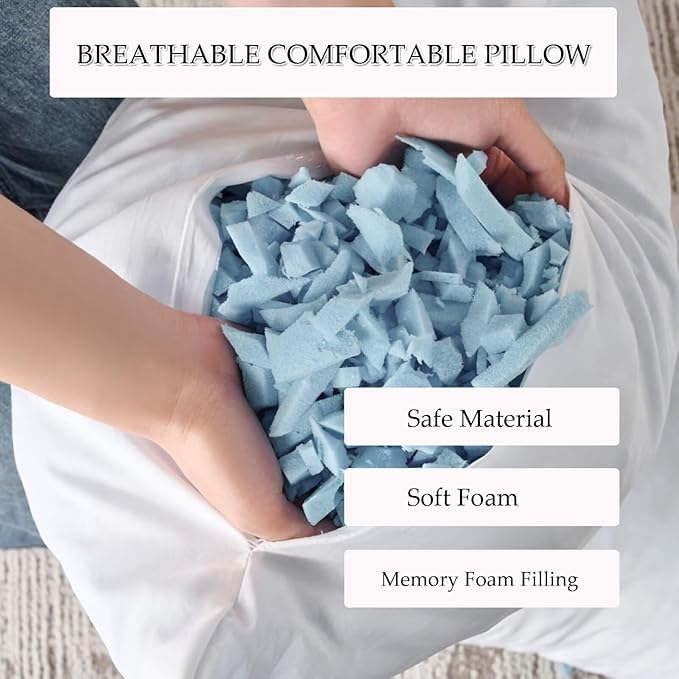Full Body Pillow 20x54 Inch,Memory Foam Pregnancy Pillow for Side Sleepers,Orthopedic Back Support Maternity Pillow for Women (with Removable Cover)-Pink Chocolate