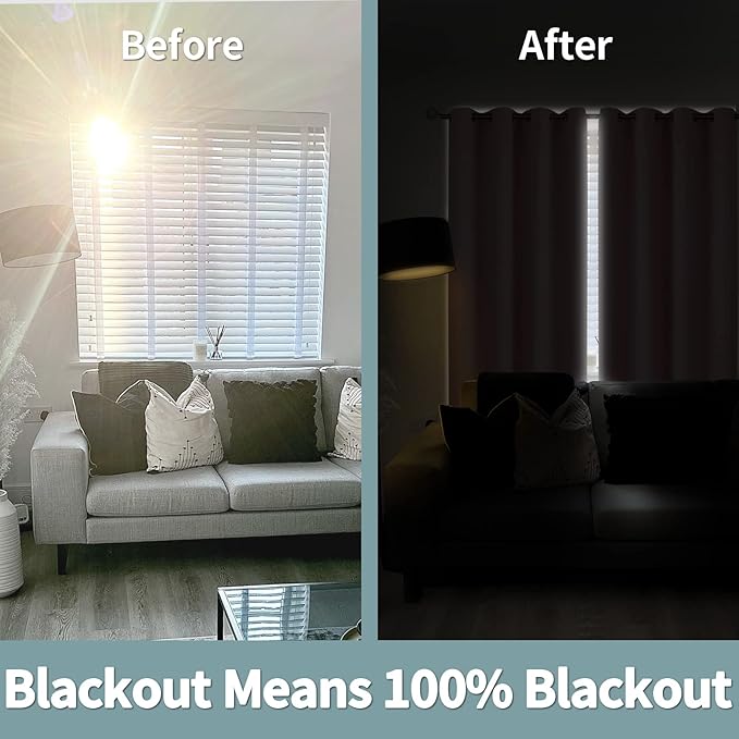 BGment Baby Pink 100% Blackout Curtains for Nursery Bedroom 96 Inch Length 2 Panels, Thermal Insulated Full Light Blocking Grommet Noise Cancelling Window Curtains for Girls Room, 55 Inch Wide Each