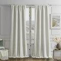 Joydeco Vanilla Grey Velvet Curtains 72 Inches 2 Panels, Luxury Thermal Insulated Soft Curtains for Bedroom & Living Room, Room Darkening Velvet Drapes, Rod Pocket (52W x 72L)