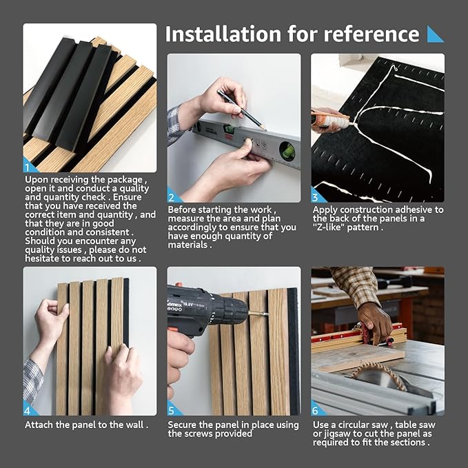 Art3d 4pcs-107 x 8in Slat Acoustic Panel for Wall and Ceiling, 3D Fluted Sound Absorbing Panel with Wood Finish, Oak