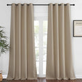 NICETOWN Blackout Window Curtain 90 inch Length - Room Darkening Thermal Insulated Grommet Large Window Treatment Light Blocking for Bedroom/Doorway (Taupe, 1 Panel, W52 x L90)