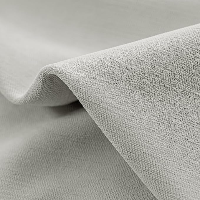 jinchan Chenille Blackout Curtains 108 Inches Long Light Grey Thermal Insulated Curtains for Living Room Bedroom 2 Panels Noise Reducing Drapes Back Tab Full Privacy Window Curtains 50x108 Inch