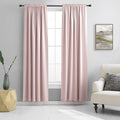 DONREN Baby Pink Room Darkening Nursery Curtains - Pastel Pink Light Reducing Thermal Insulated Energy Saving Blackout Curtains/Drapes for Bedroom,1 Pair,52 x 84 Inch Length