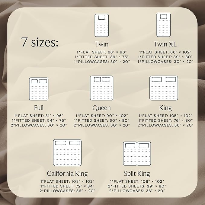 LuxClub 4 PC Queen Sheet Set, Deep Pockets Wrinkle Free Cooling Bed Sheets Hotel Bedding for Women, Men, Includes 1 Fitted Sheet, 1 Flat Sheet and 2 Pillowcases-Soft Dark Khaki