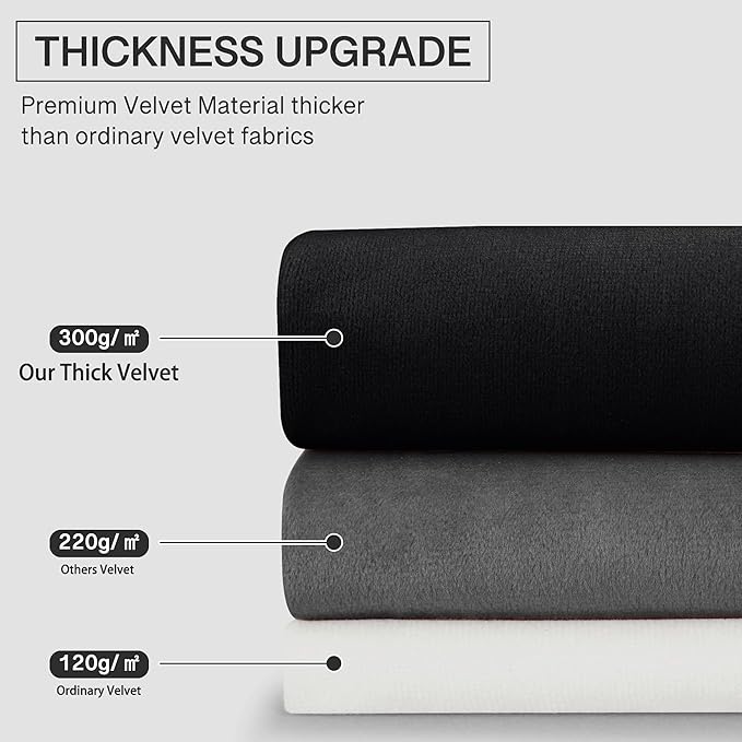 StangH Velvet Curtains 63 inch Length - Luxury Short Kitchen Curtains Room Darkening Heat Blocking Window Curtain Panels for Short Window/French Door, Camel Beige, W52 x L63, 2 Panels