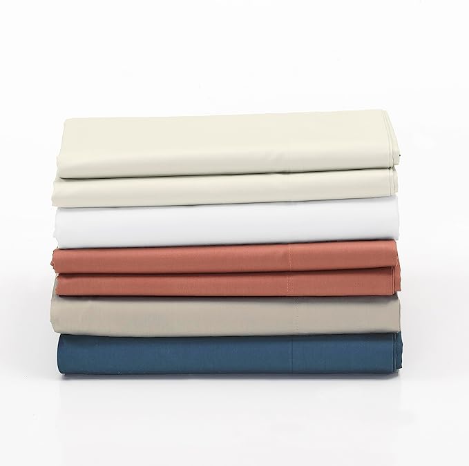 Cuddledown Dreamstead 100% Cotton Bed Sheets Set | 300 Thread Count | Luxurious Sateen Weave | Pure Combed Cotton | Soft | Wrinkle Resistant | 4 Piece Set | Red Sand | Full | 54” x 75"