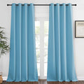 NICETOWN Blackout Curtains 120 inch Length for Sliding Glass Door, Grommet Thermal Insulated Room Darkening Sound Reducing Drapes for Room Divider, 1 Panel, W52 x L120, Teal Blue