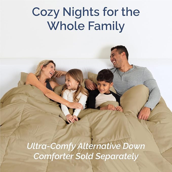 Full 6 Piece Sheet Set - Cooling, Comfy & Breathable - Hotel Luxury Bedding, Includes Fitted Sheet for Women, Men, Kids and Teens - 1 Flat, 1 Fitted Sheet, 4 Pillowcases with Deep Pockets - Beige