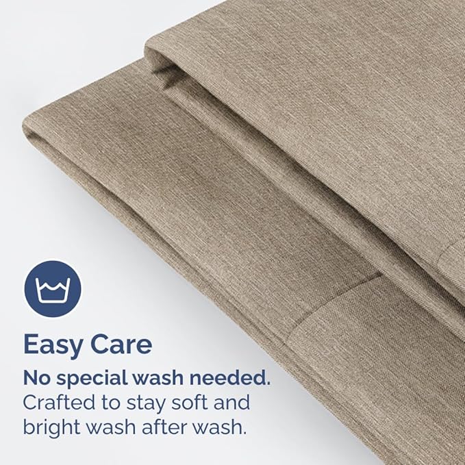 King Pillow Cases Set of 2 - Ultra Soft Hotel Quality Pillowcase Covers - Comfy, Cozy & Wrinkle Free - Shrinkage and Fade Resistant - Machine Washable Pillow Protectors - 2 Piece Set - Heathered Beige