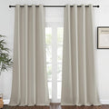 NICETOWN Bedroom Curtain Room Darkening Drapery 102 inches Length - Home Fashion Thermal Insulated Grommet Room Darkening Curtain for Living Room (Natural, 1 Panel, 52 x 102 inches)