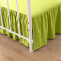 Bed Skirt Full Size Ruffled Bed Skirt with Split Corners, 14 Inch Drop Dust Ruffle Bed Skirts with Platform, Gathered Style, 100% Microfiber, Lime