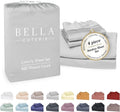 Bella Coterie Luxury Bamboo Viscose Cal King Size Sheet Set | 100% Organically Grown | Ultra Soft | Cooling for Hot Sleepers | 18" Deep Pocket [Grey Mist]