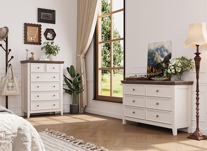 Tall Dresser for Bedroom 5 Drawers Dresser,5 Chest of Drawers Storage Cabinet for Living Room,Filing Cabinet for Home Office