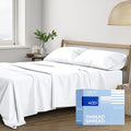 THREAD SPREAD 100% Cotton Bed Sheets Queen Set - 400 Thread Count Cotton Queen Sheets Only, 4 PC Set (White), Ultra Soft, Breathable, Cooling, Sateen Weave 16" Deep Pocket Bedsheet for Hot Sleepers
