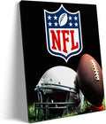 B.B.F MAKE American Football Canvas Wall Art Super Champions Bowl Poster Rugby Oil Painting Canvas Wall Decor Sports Picture Boys Gift Modern Bedroom Living Room Dorm Home Decoration, Framed 20x24inch