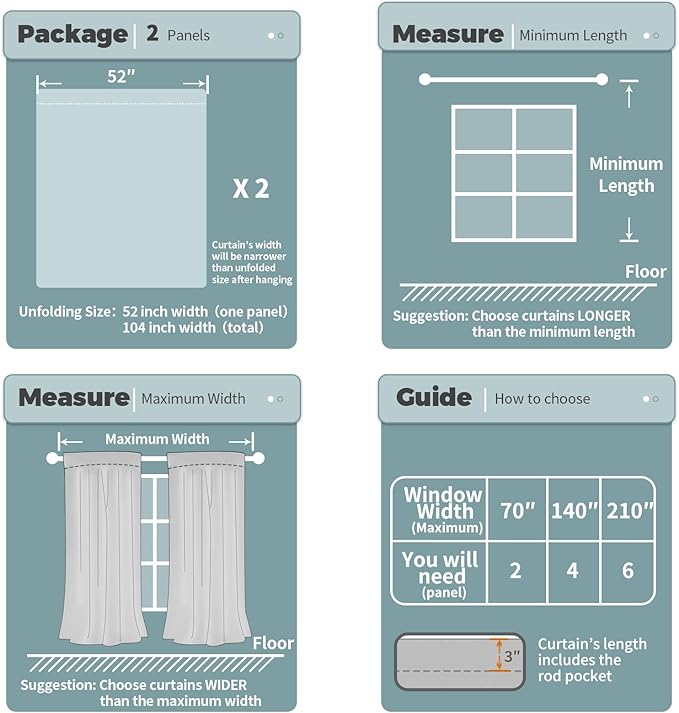 BGment 100% Blackout Curtains for Bedroom 84 Inch Length 2 Panels, Thermal Insulated Room Darkening Curtains Rod Pocket Soundproof Bedroom Living Room Window Curtains, Dove Grey, Each 52 Inch Wide