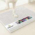 Muddy Mat® Shown on TV – Super Absorbent Microfiber Dog Door Mat for Muddy Paws, Non-Slip Washable Pet Rug, Quick Dry Chenille Entryway Carpet, Machine Washable Indoor Outdoor mat, White 35"x24"
