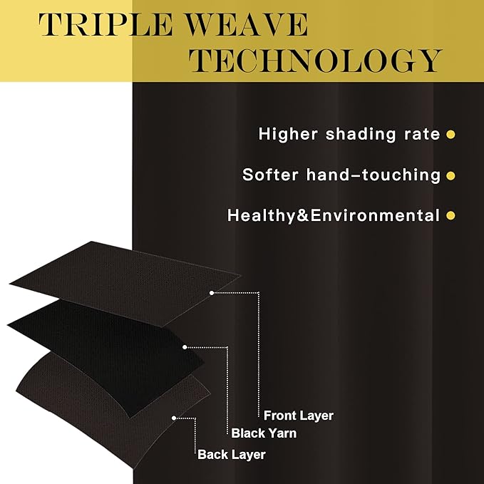 NICETOWN Blackout Curtains for Sliding Glass Door Room Divider Noise Reduce Curtain Panel Portable Window Screen Sliding Partition, W100 x L102 inches, 1 Panel, Toffee Brown