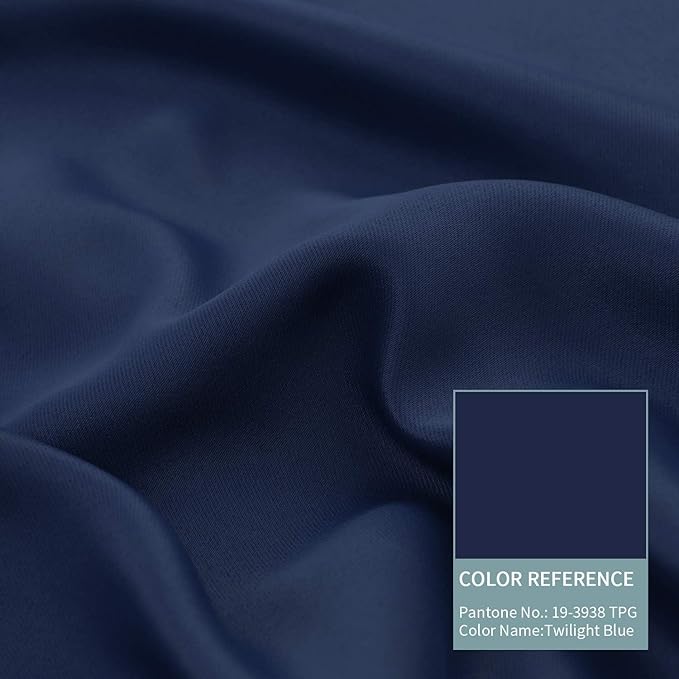 BGment Navy Blue Blackout Curtains 45 Inch Length - Boys Curtains for Bedroom Thermal Insulated Grommet Drapes for Small Window, 2 Panels, Each 42 Inch Wide