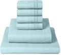 Mellanni Full Sheet Set - 6-Piece Iconic Collection Bedding, (Including 4 Pillowcases), 16-Inch Deep Pocket, Easy Care, Extra Soft, Cooling Sheets, Brushed Microfiber - Aqua