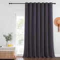 NICETOWN Blackout Curtains for Sliding Glass Door Room Divider Noise Reduce Curtain Panel Portable Window Screen Sliding Partition, W100 x L102 inches, 1 Panel, Greyish Purple