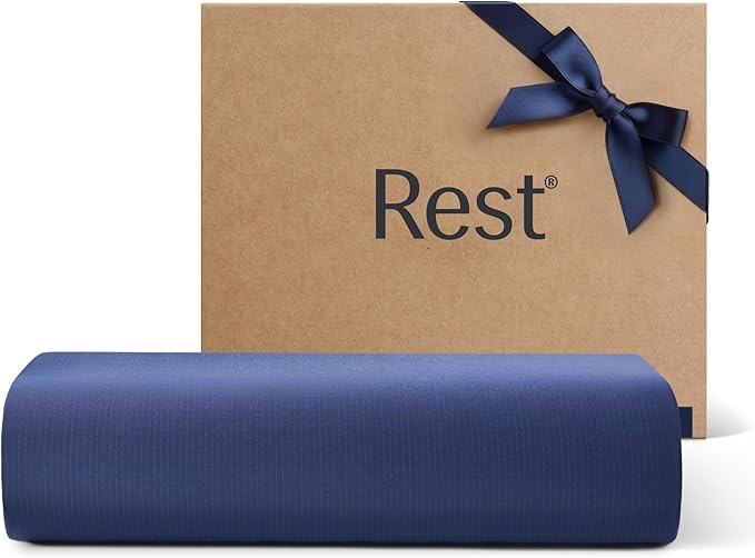 REST® Evercool®+ Top Sheet, Full/Queen Size, Midnight Blue, 93"X108" (1 Flat Sheet only)