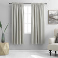 DONREN Light Gray Blackout Curtains Panels Room Darkening Thermal Insulated Drapes with Rod Pocket (52" Wide x 63" Long Each Panel, One Pair)