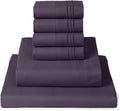 Mellanni California King Sheet Set - 6-Piece Iconic Collection Bedding, (Including 4 Pillowcases), 16-Inch Deep Pocket, Easy Care, Extra Soft, Cooling Sheets, Brushed Microfiber - Purple