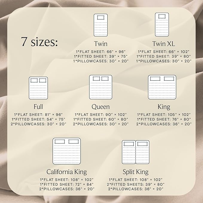 LuxClub 4 PC California King Sheet Set, Deep Pockets Wrinkle Free Cooling Bed Sheets Hotel Bedding for Women, Men, Includes 1 Fitted Sheet, 1 Flat Sheet and 2 Pillowcases-Light Khaki