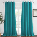 NICETOWN Peacock Teal Blackout Curtain for Living Room, Grommet Thermal Insulated Window Treatments Room Darkening Drape Sound Reducing for Bedroom, W52 x L95, 1 Panel