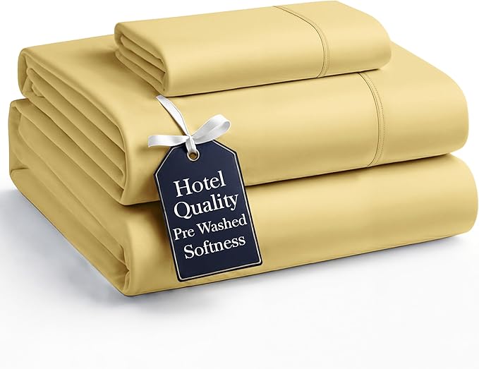 Casa Platino Twin Bedding Set, Ultra Soft & Cozy Bedding, Pre-Washed Twin Sheets, Brushed Microfiber Sheets, Fade Resistant, Includes Flat Sheet, Fitted Sheet and 1 Pillowcase – Cocoon