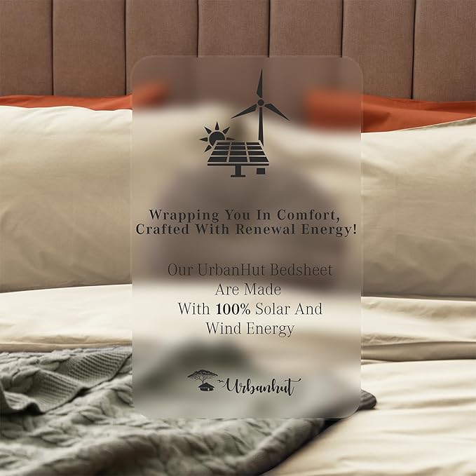 URBANHUT 800 Thread Count 100% Cotton Full Size Sheets, Luxury 4 Piece Full Bedsheets, Hotel Sheets Sateen Finish - Better Than Egyptian, 16" Elasticized Deep Pocket - Ivory