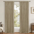 LAMIT Velvet Curtains 102 Inch for Living Room, Thick Thermal Insulated Drapes Room Darkening Country Decor Back Tab and Rod Pocket Panels for Bedroom, 2 Panels, Dark Taupe, 52 x 102 Inch