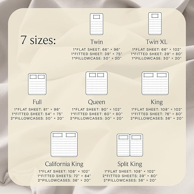 LuxClub 3 PC Twin XL Sheet Set, Deep Pockets Wrinkle Free Cooling Bed Sheets Hotel Bedding for Women, Men, Kids & Teens, Includes 1 Fitted Sheet, 1 Flat Sheet and 1 Pillowcase-Silky Soft Linen