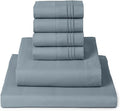 Mellanni California King Sheet Set - 6-Piece Iconic Collection Bedding, (Including 4 Pillowcases), 16-Inch Deep Pocket, Easy Care, Extra Soft, Cooling Sheets, Brushed Microfiber - Spa Blue