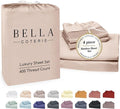 Bella Coterie Luxury Bamboo Viscose Full Size Sheet Set | 100% Organically Grown | Ultra Soft | Cooling for Hot Sleepers | 18" Deep Pocket [Dusty Rose]